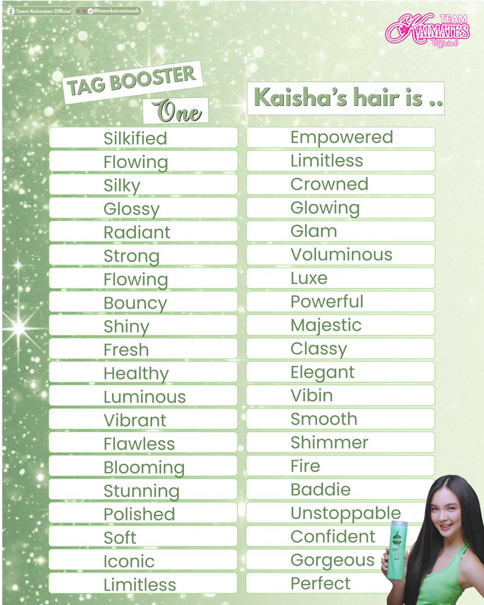 [𝗧𝗮𝗴 𝗕𝗼𝗼𝘀𝘁𝗲𝗿 𝗡𝘂𝗺𝗯𝗲𝗿 𝗢𝗻𝗲]

Goal: Five hundred replies

Let’s start strong and reach our goal for this tag booster! Can we do it, Kaimates? Of course we can! Let’s go and make some noise!

HAIR GOALS WITH KAI
#KaiSwaysWithSunsilk