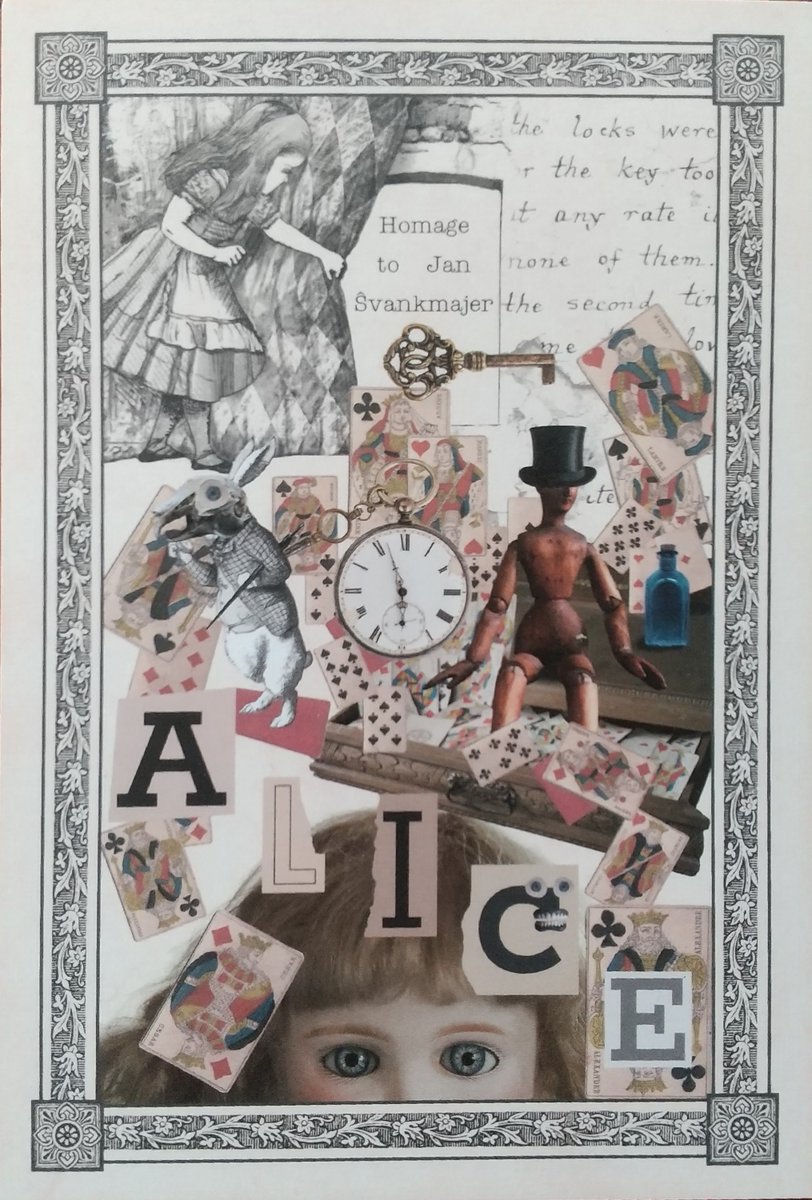 参加いたします。salon de SERAPHIMで「アリス〜ヤンシュバンクマイエルへのオマージュ」展に参加します。〈16日（月）19日（木）休廊〉