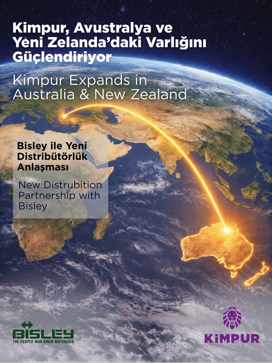 kimpurglobal's tweet image. Avustralya ve Yeni Zelanda’daki varlığımızı güçlendiriyoruz.

ANZ bölgesindeki faaliyetlerimizi güçlendirmek için Bisley ile distribütörlük iş birliğimizi duyurmaktan memnuniyet duyuyoruz.

Bu iş birliği ile ANZ pazarında yeni ve güçlü fırsatlar yaratmayı hedefliyoruz.

#Kimpur