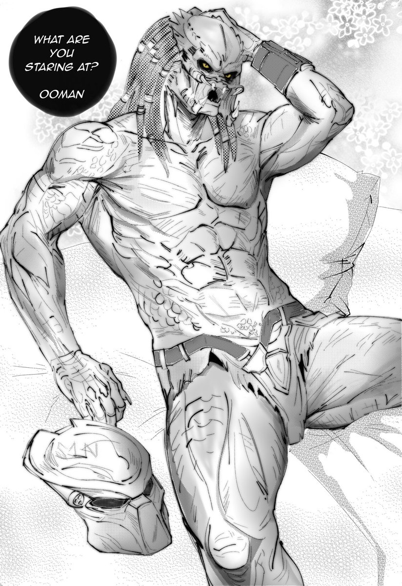 s1nslut's tweet image. Caught staring.. #yautja #predator #fanart