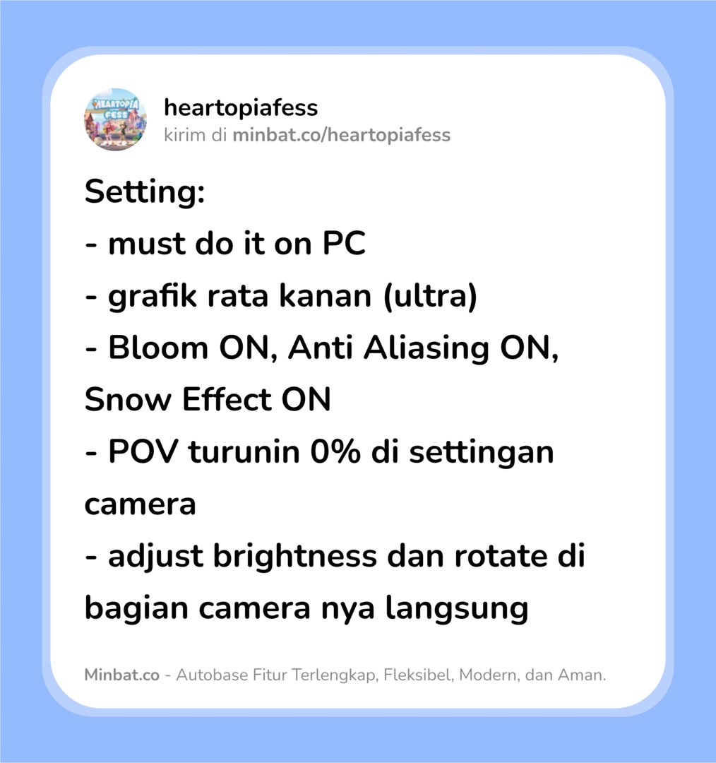 hearto! kalian bisa ikut tutor ini ya nanti ku drop di comment, oh iya maaf kl ss an terlihat seperti AI cuma ku HD in aja di wink soalnya burem ss nya :"
x.com/heartopiafess/…