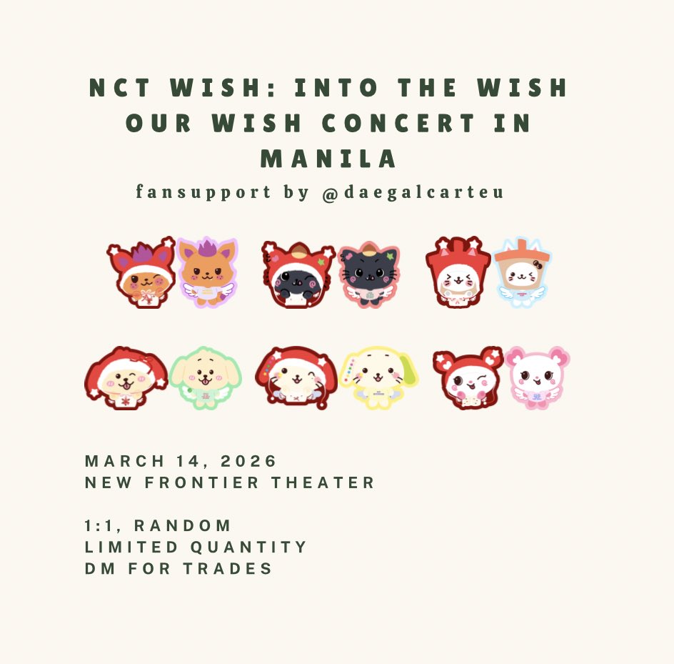 daegalcarteu's tweet photo. NCT WISH IN MANILA FREEBIES 🌟 

- like &amp; rt
- 1:1, random
- will priv on dday
- show this tweet lang and say hi
- tag me pls if u got one 🥹

see you mga dear! 🫶

drawings by @skie___jae love u teh support niyo bestie ko

#OURWISHinMANILA #INTOTHEWISH #NCTWISH https://t.co/HqjvHTUskB