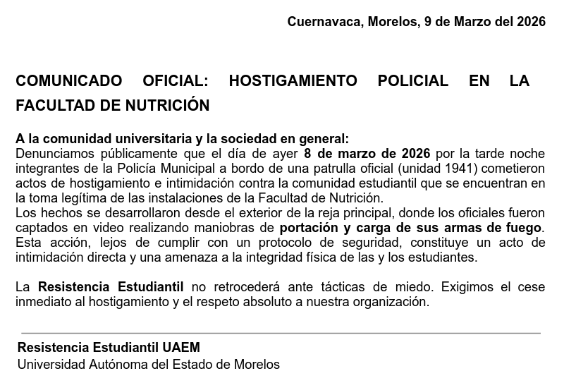 resistenciauaem's tweet photo. #resistenciaUAEM #UAEM https://t.co/pV1wvnbZB8