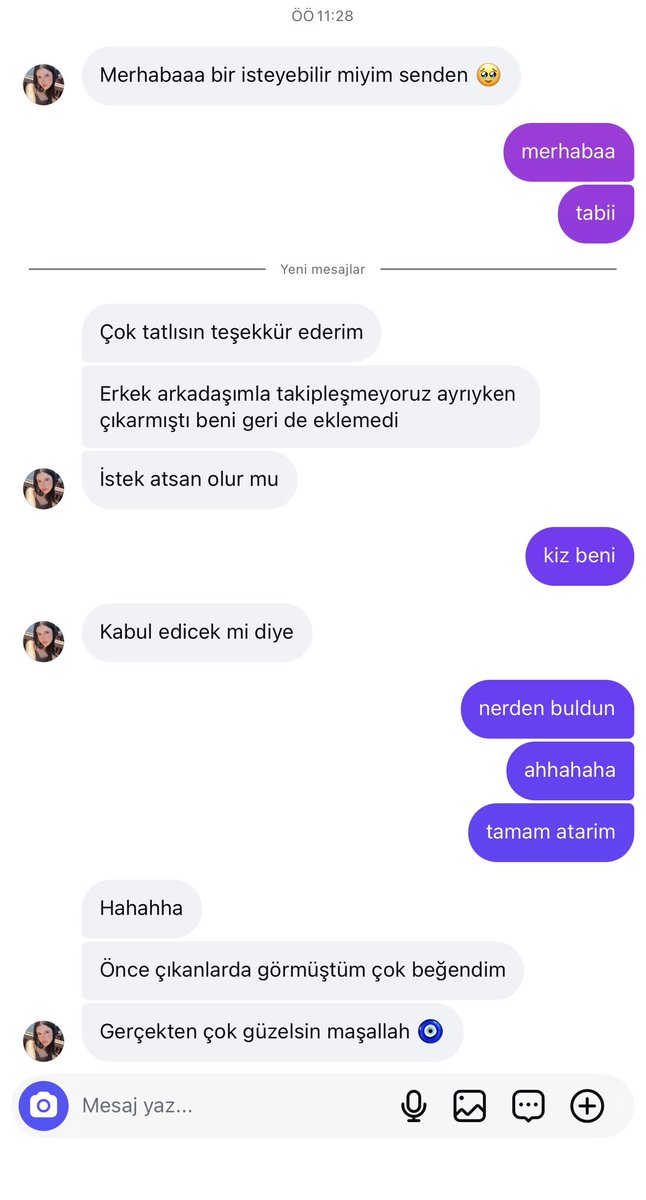 simdi sana ne mesajlar geliyordur