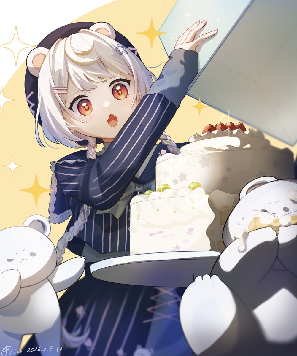 元気に楽しく、美味しいものたくさん食べて、
にっこにこで活動できますように...💐！
おめでとうございました🎂🐻‍❄️🌟！！

※こちらの投稿はご依頼とは関係ないFAです✍️