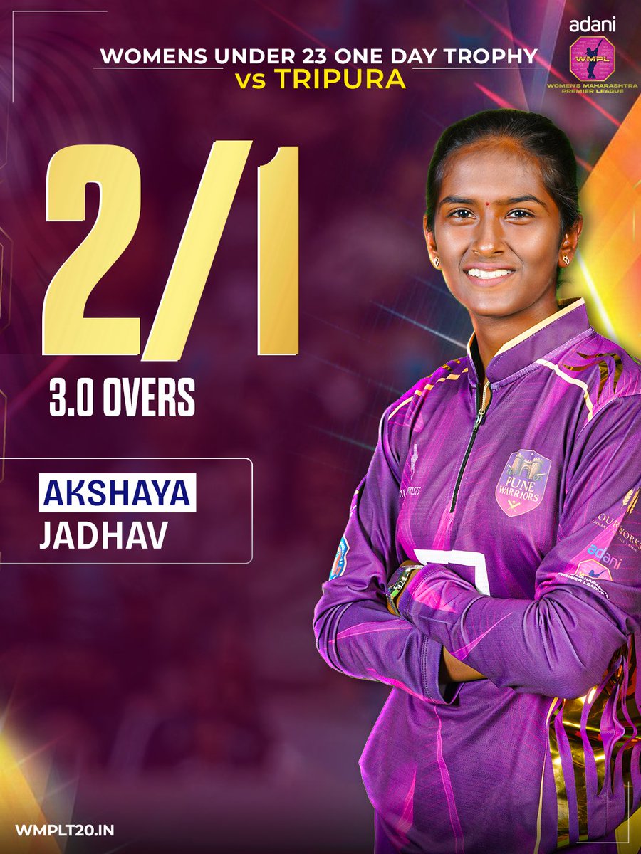 wmpltournament's tweet photo. Top performance on display, as Maharashtra take a 9 wicket victory ✌🏻

[Adani Women’s Maharashtra Premier League, Adani WMPL 2025, Cricket, India]

#ThisIsMahaCricket
#AdaniWomensMaharashtraPremierLeague #WMPL #WMPL2025 #womenscricket https://t.co/cZTxMrUI5t