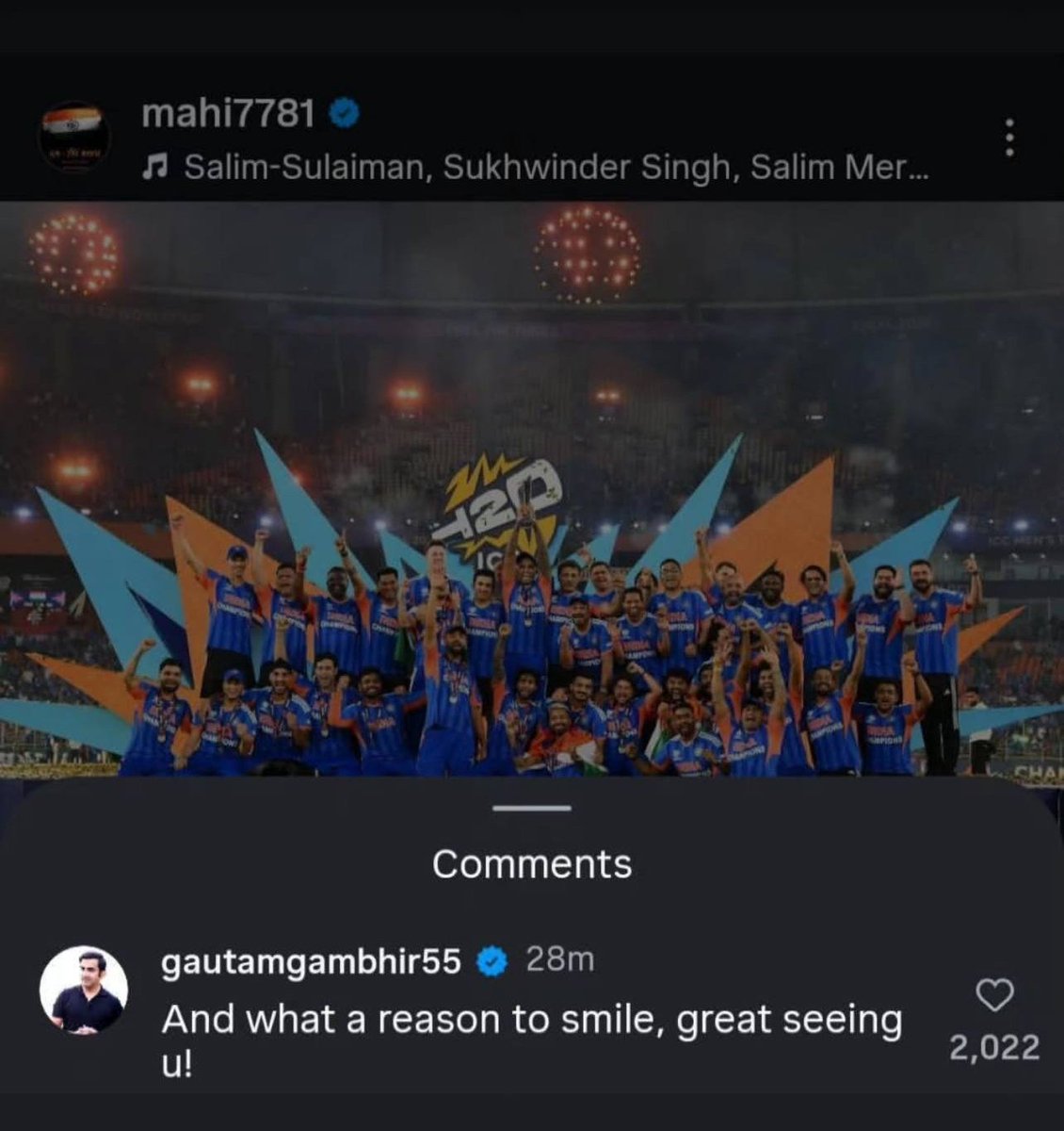 iamAPatidar's tweet photo. @mufaddal_vohra We got a Dhoni x Gambhir collab before GTA 6, Absolute Cinema 🙌🙌🙌 https://t.co/8vF9nDcPvo