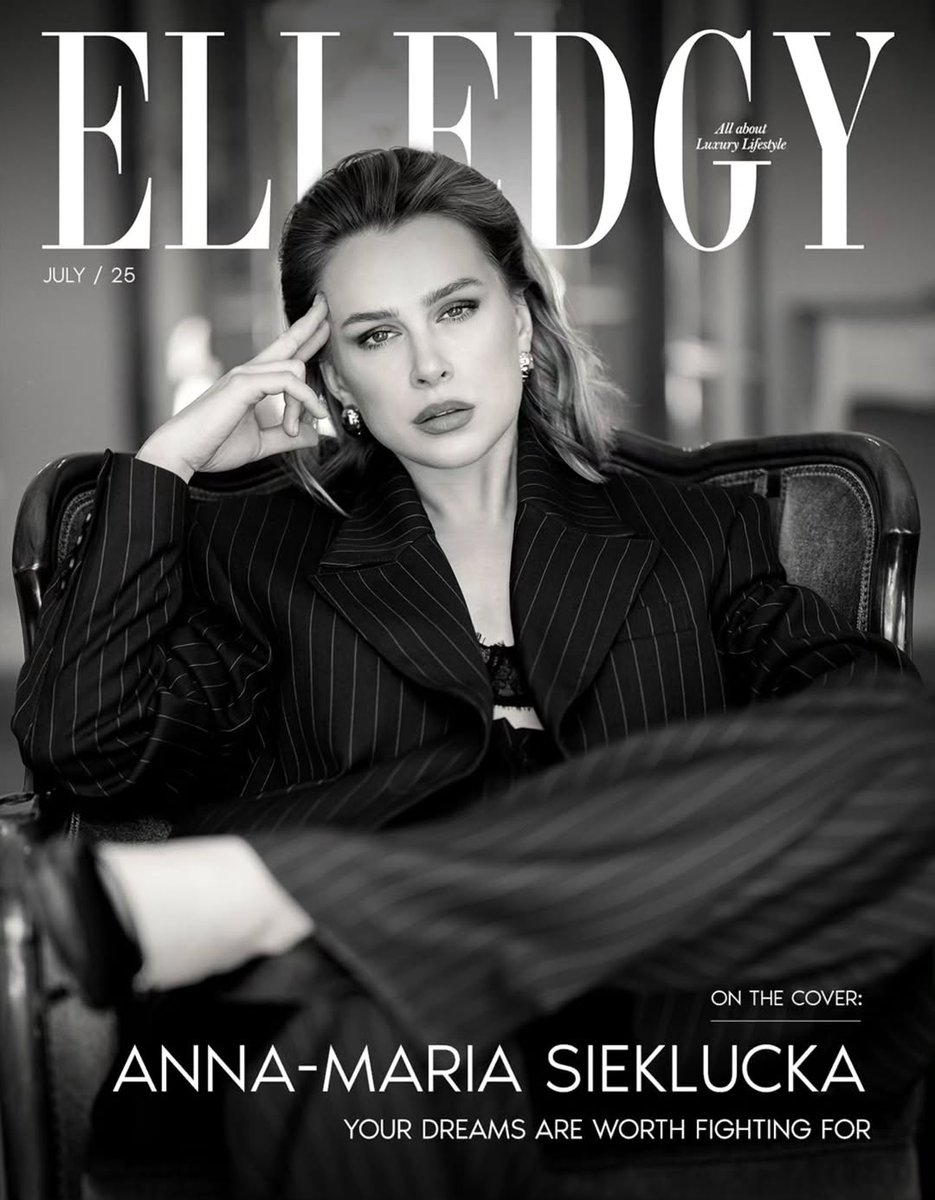 anna_maria_s438's tweet image. YOUR DREAMS ARE WORTH FIGHTING FOR
Meet our July cover star: Anna-Maria Sieklucka — a woman of strength, depth, and striking elegance.

In this exclusive feature, she shares her personal evolution:
from global recognition to grounding
from fame to fr...