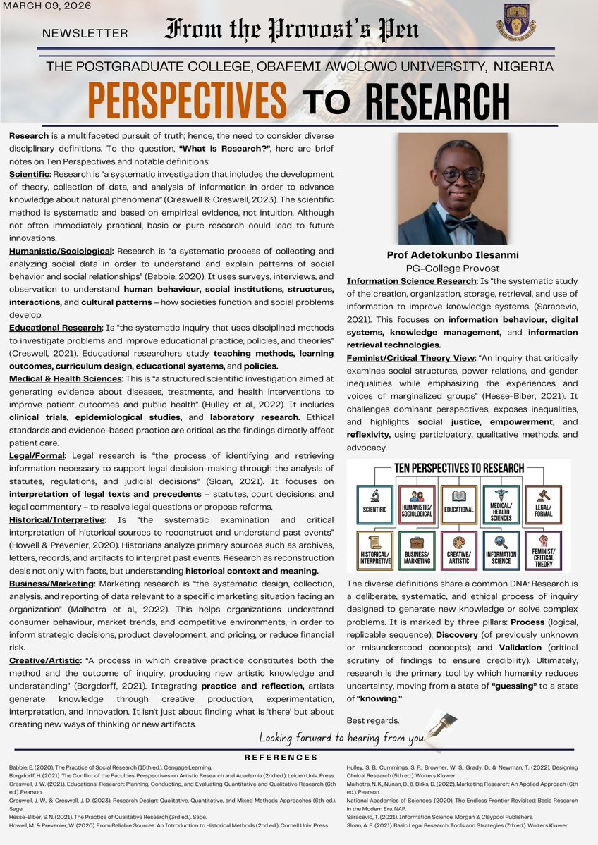 Postgraduate College, OAU, Ile-Ife, Nigeria tweet media