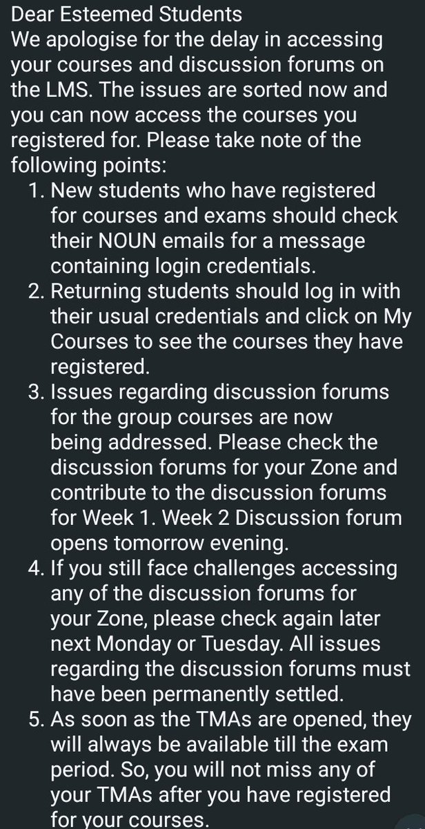 NOUN STUDENT'S UPDATE FORUM (@nounupdate) on Twitter photo 