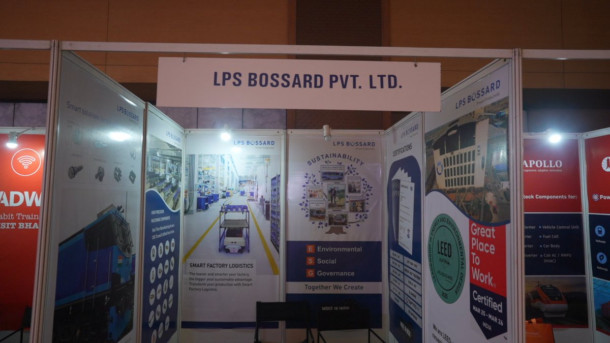 RailAnalysis's tweet image. We were pleased to host LPS Bossard Pvt. Ltd. as a General Partner at The 7th #RAIES2026!

As a global fastening technology leader, they support Indian industry with efficient production and innovative solutions.

#LPSBossard #EngineeringExcellence #Manufacturing #RailAnalysis