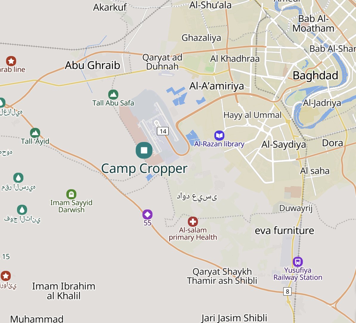 TracTerrorism's tweet image. #IslamicState (IS) Insiders Report Riots Among Islamic State (#IS) Detainees Transferred from Syria at Cropper #Prison [al-Karkh Prison], Baghdad International Airport, #Baghdad Governorate, #Iraq
Read more: trackingterrorism.org/chatter/is-ins…