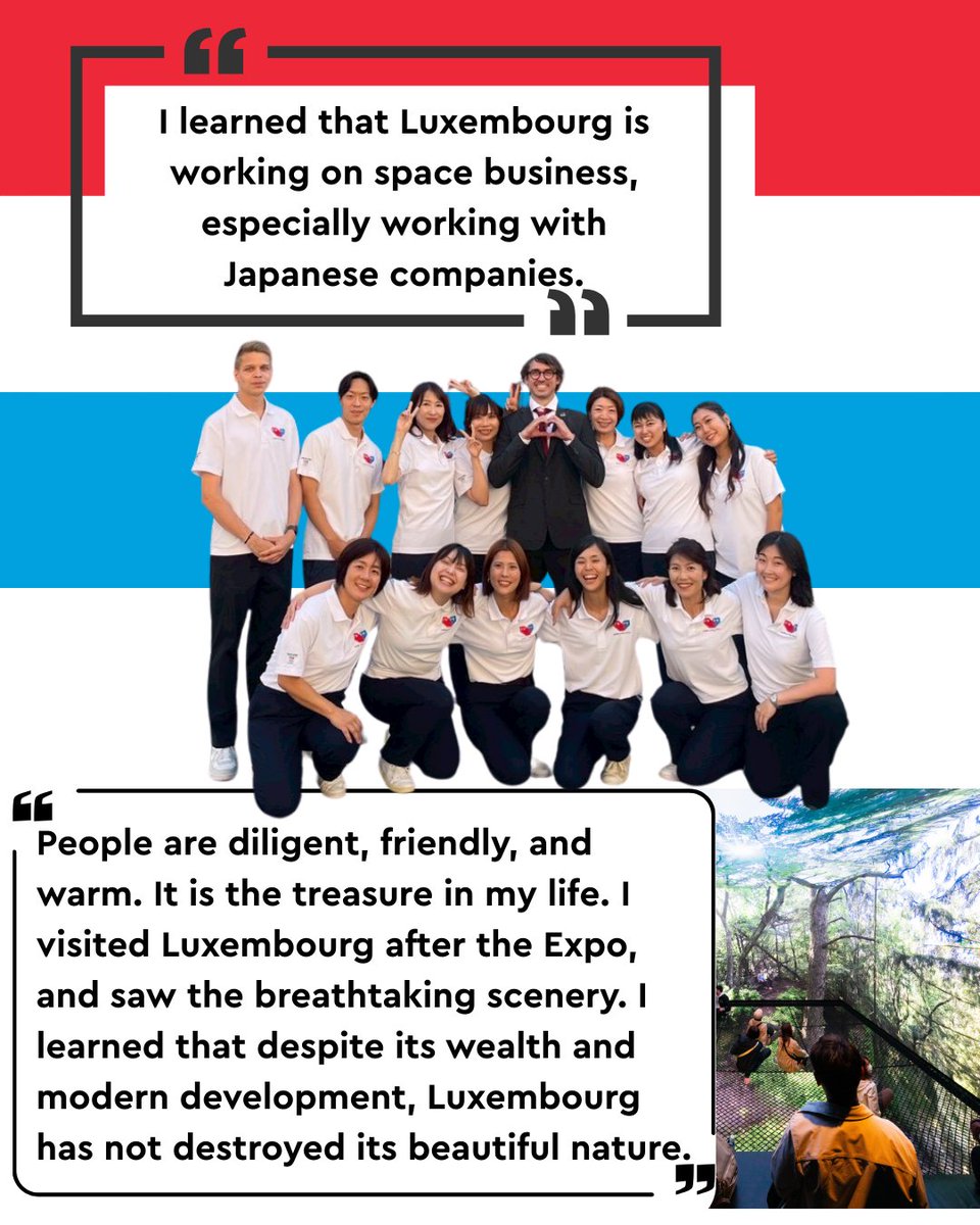 ExpoPavilionLU's tweet photo. @expo2025japan @ccluxembourg @bieparis @MFA_Lu @LuxTradeInvest @LU_LTIOTokyo @LUinTokyo

#Osaka2025 #LuxembourgPavilion #Expo2025 #Luxembourg #AfterExpo #LUExpo2025Osaka  #BuildingBridges #CulturalExchange #Japan https://t.co/Oz1Bjakcvn