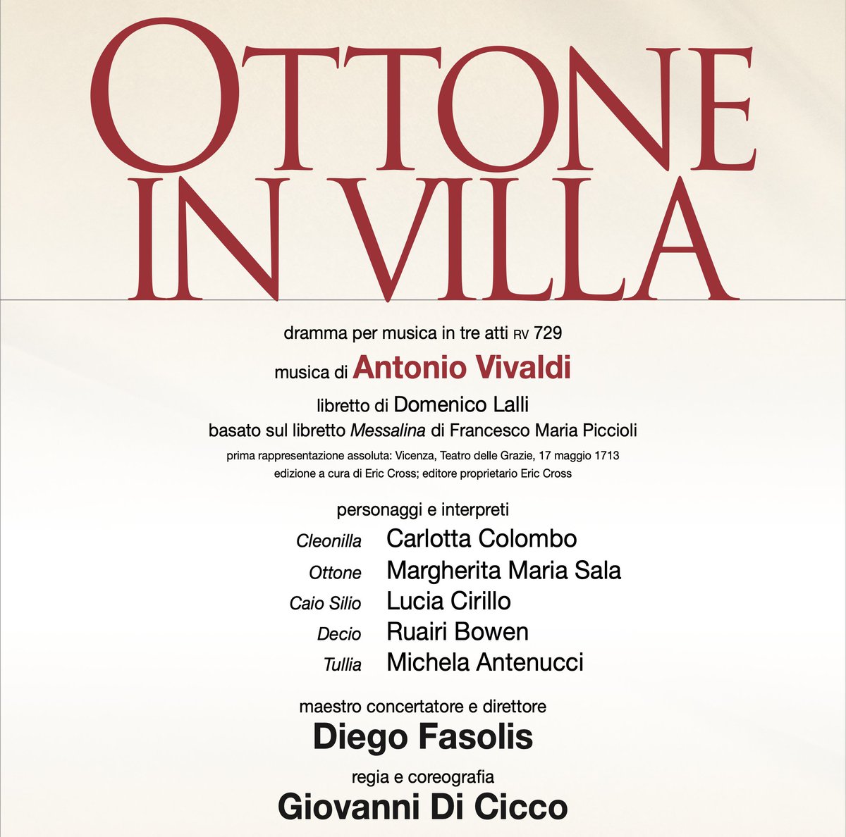 teatrolafenice's tweet image. Alle 15:30 al Teatro Malibran torna in scena "Ottone in villa" di Vivaldi con la regia e coreografia di Giovanni Di Cicco, scene di Massimo Checchetto, costumi di Carlos Tieppo e light designer Andrea Benetello. A dirigere Diego Fasolis
#22marzo