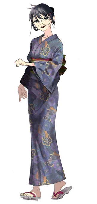 あとまつ、着物と浴衣どっちが必要なのかわからないから両方描いた