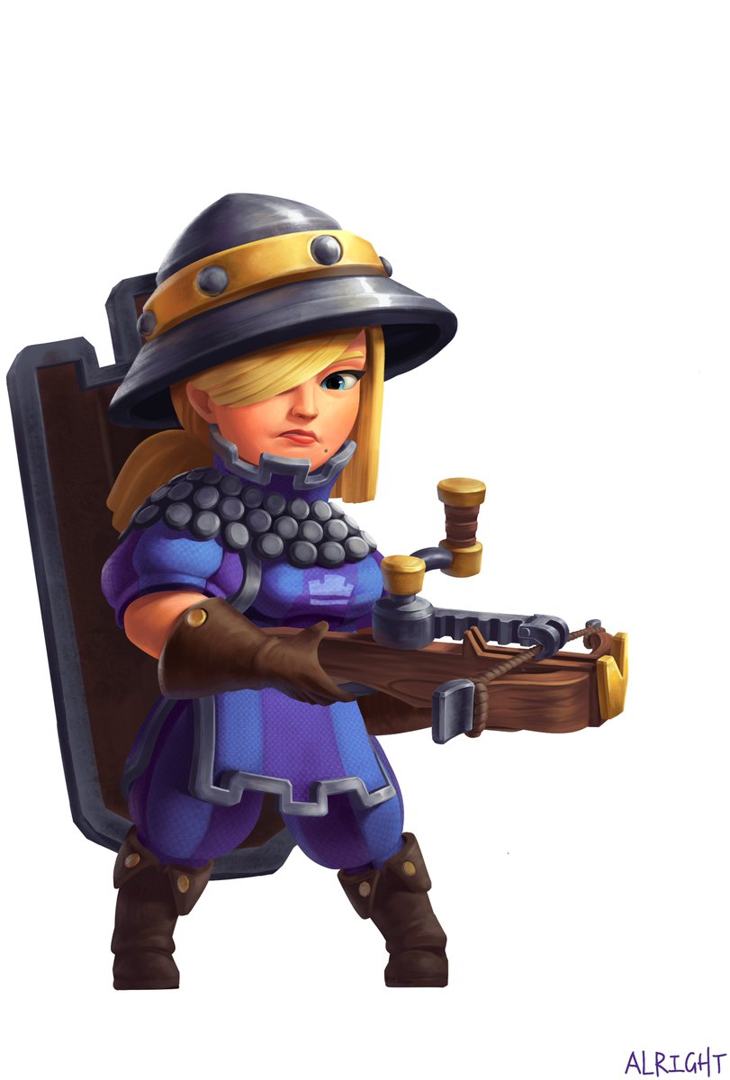 AlrightMa123's tweet photo. Can I add this into Clash Royale...

Although the crossbow maiden has a relatively low rate of fire, she can deal considerable damage! When necessary, she will raise the huge shield in front of her and enter a stationary state to shoot at the enemy!

art by me
#ClashRoyale https://t.co/b46WULuqrv