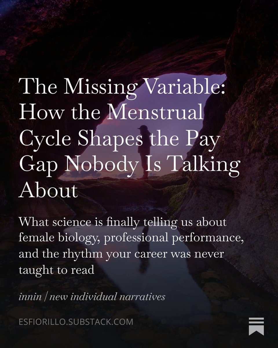 miniogirl's tweet photo. “A woman’s body runs on a second clock. Longer, slower, interior. 28 days, roughly, though nobody’s is exactly that. This cycle isn’t just a biological process; It changes how we process risk, how we communicate, and where we find our deepest focus.” 

https://t.co/DQIP3ICyP6 https://t.co/EMhvKMujbN