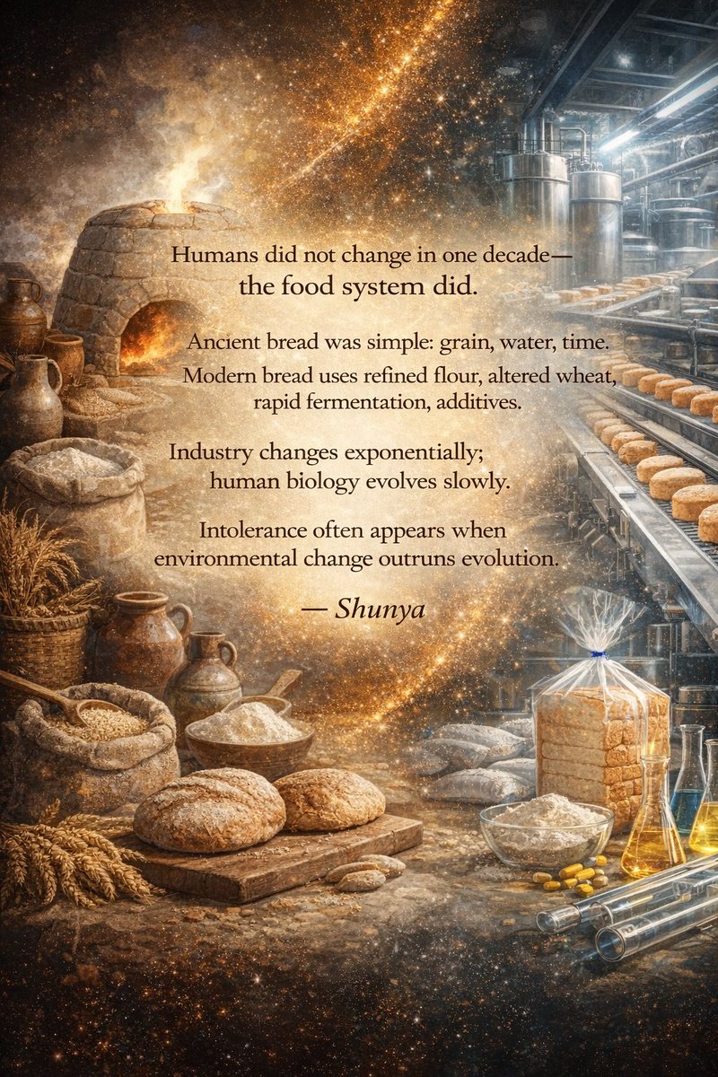 DrAkhtar17372's tweet photo. @RetrAshado The problem isn’t ancient bread. It’s modern speed. https://t.co/juVrbFesLq