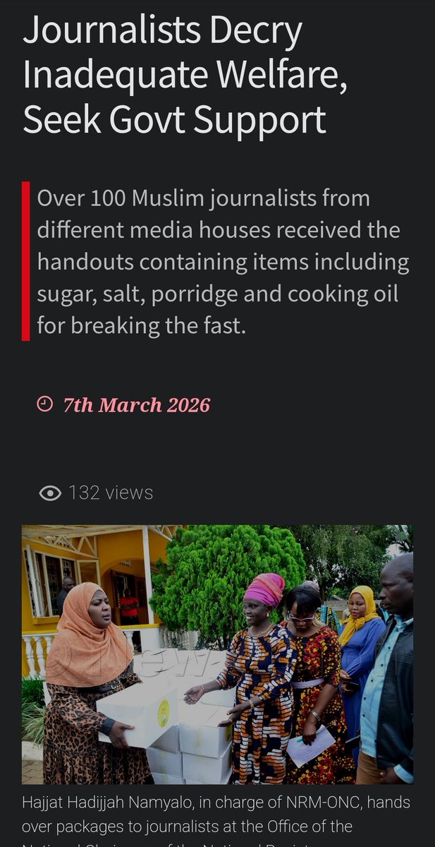 The Uganda Journalists Union has expressed concern about the poor welfare of Journalists.......👇
link.newvision.co.ug/1RxNgchZkO
<a href="/newvisionwire/">The New Vision</a> 
<a href="/GovUganda/">Government of Uganda</a> 
<a href="/Onc_nrm1/">Office of the National Chairman NRM</a> 
<a href="/NRMOnline/">NRM Party</a> 
📸 <a href="/JulietKasirye/">Juliet Kasirye</a>