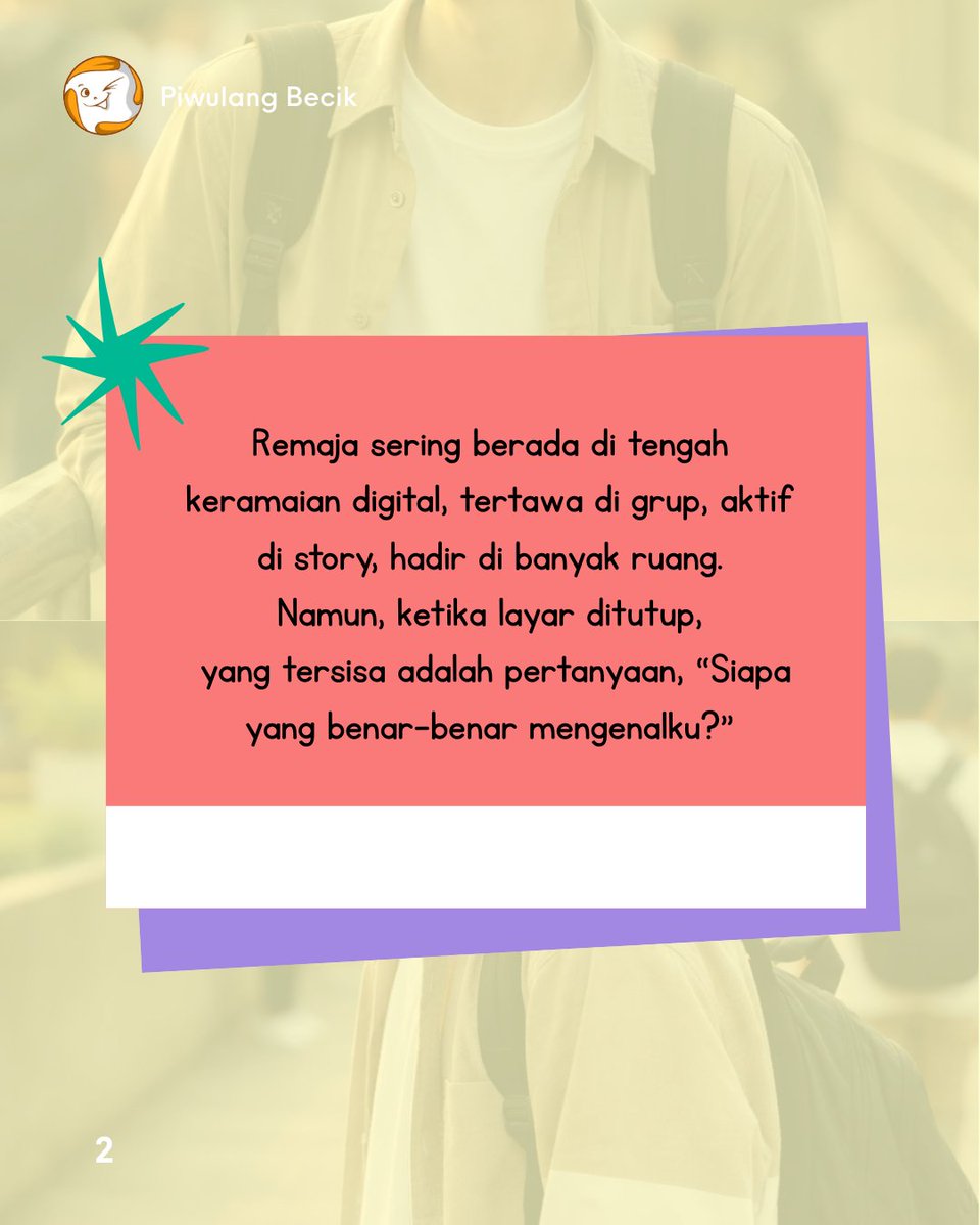 piwulangbecik's tweet image. Kami hidup di dunia yang terasa selalu ramai. Pesan datang setiap saat, grup terus aktif, dan percakapan seolah tidak pernah berhenti. Namun kadang setelah layar ditutup, muncul perasaan yang sulit dijelaskan, seolah tetap ada ruang kosong yang tidak terisi. 

#Mindful #Joyful