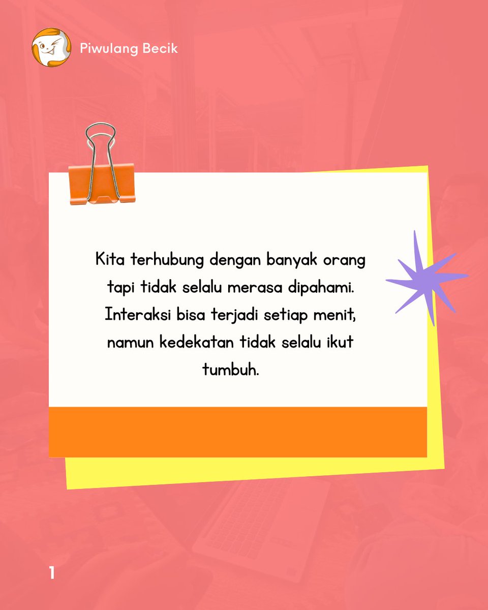 piwulangbecik's tweet image. Kami hidup di dunia yang terasa selalu ramai. Pesan datang setiap saat, grup terus aktif, dan percakapan seolah tidak pernah berhenti. Namun kadang setelah layar ditutup, muncul perasaan yang sulit dijelaskan, seolah tetap ada ruang kosong yang tidak terisi. 

#Mindful #Joyful