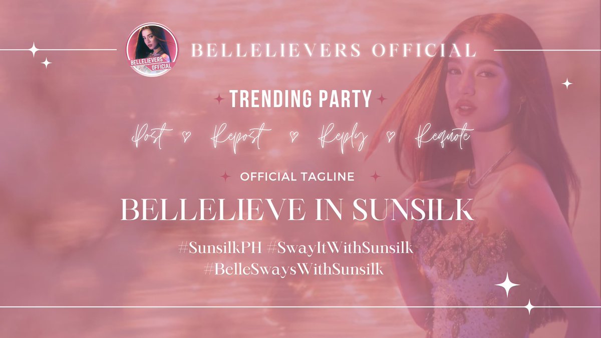 A new era with Belle and Sunsilk begins!

Belle shines effortlessly in their newest 2026 TVC, serving pure hairkada glow and superstar energy.

Let’s paint the timeline pink and make today trend‑worthy!💖

BELLELIEVE IN SUNSILK

#SunsilkPH
#SwayItWithSunsilk