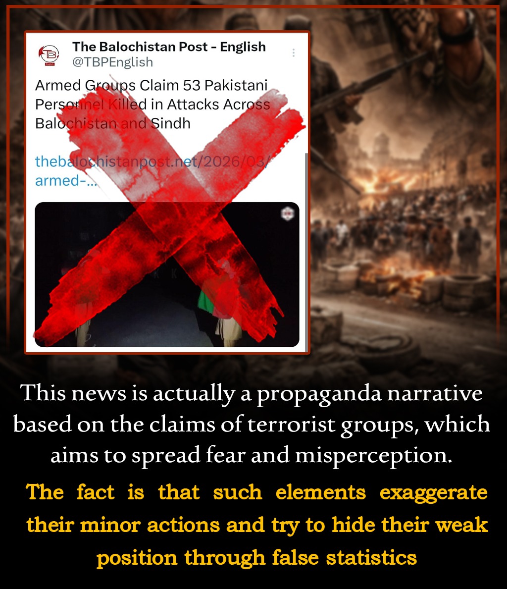 kakarss1234's tweet image. This news is actually a propaganda narrative based on the claims of terrorist groups, which aims to spread fear and misperception. 
#PropagandaAlert #TerroristNarrative #Misinformation #ExaggeratedClaims #SecurityForcesAtWork #GroundReality
#StayInformed #CounterTerrorism