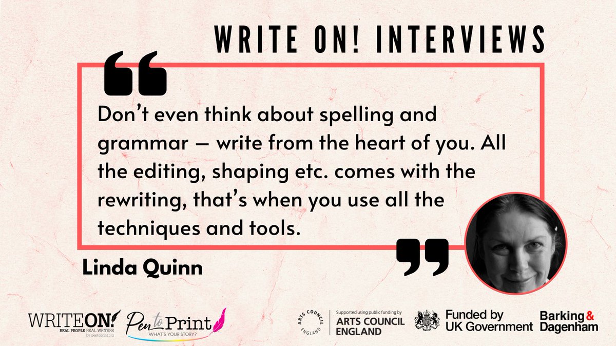 Pen_to_Print's tweet photo. Yesterday we shared our #WriteOnInterviews As An Author: Linda Quinn
Catch up: https://t.co/hEQVpBDxoy
"Don’t even think about spelling and grammar – write from the heart of you."
Read Write On! https://t.co/GsZTLj4Wga
Write On! Audio https://t.co/abWw10gfvq https://t.co/AEEMyJAvIF
