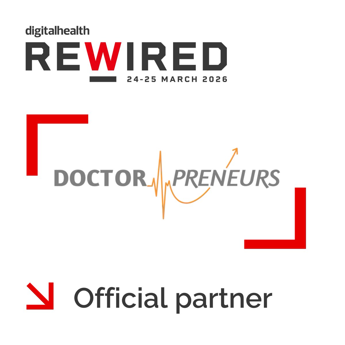 DHRewired's tweet photo. Welcoming @Doctorpreneurs as a media partner for Digital Health #Rewired26

The non-profit, global community and online resource supports healthcare professionals and students passionate about transforming healthcare. 

🚀 Join the community for free at https://t.co/KqiHHxXJHM https://t.co/xoLFCV2i6h