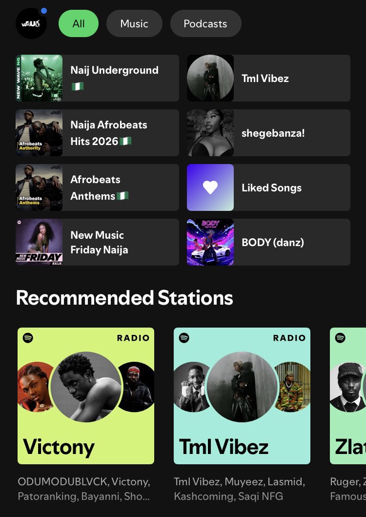 theauxvaultUG's tweet photo. It’s a new week. Let’s see your Spotify dashboard 💚 https://t.co/LmAYejeBnr