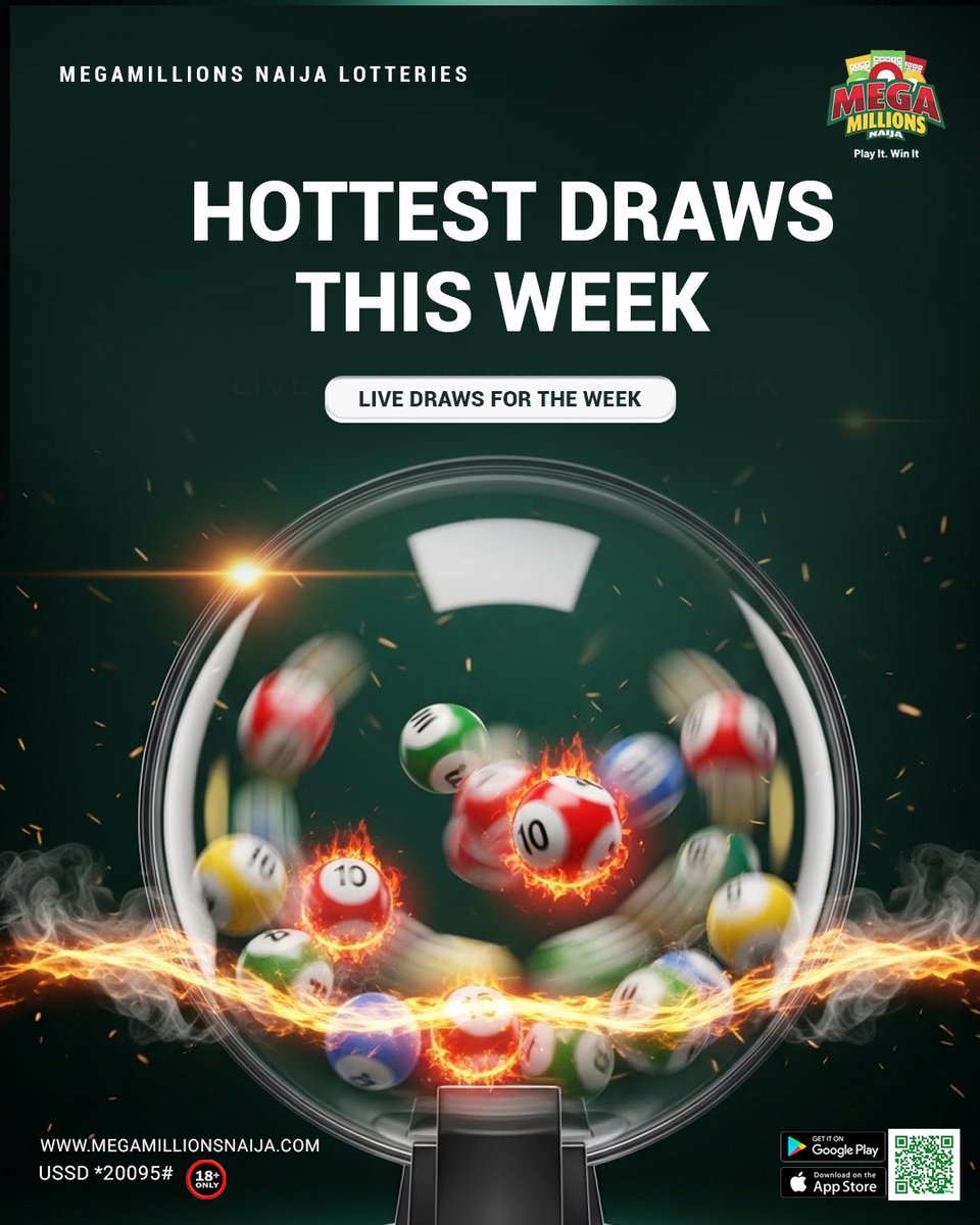 MegamillionsNG's tweet image. This week on draws 🔥🔥
Mega Millions currently at #319.7B and the next draw is in 1 day, 17 hours.

US Powerball currently at #27.6B and the next draw is in 17 hours 

Euro millions currently at #125.4B , next draw is in 1 day, 7 hours.

Make your play today, buy a single ticket
