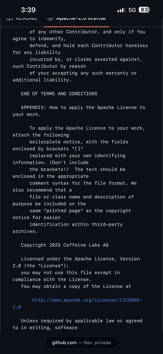 These repo used to be under Dfinity GitHub account, under apache license with copyright (Dfinity), now it has been updated, the repo is under caffeine labs GitHub with the updated copyright for caffeine labs, THIS IS ILEGAL.
