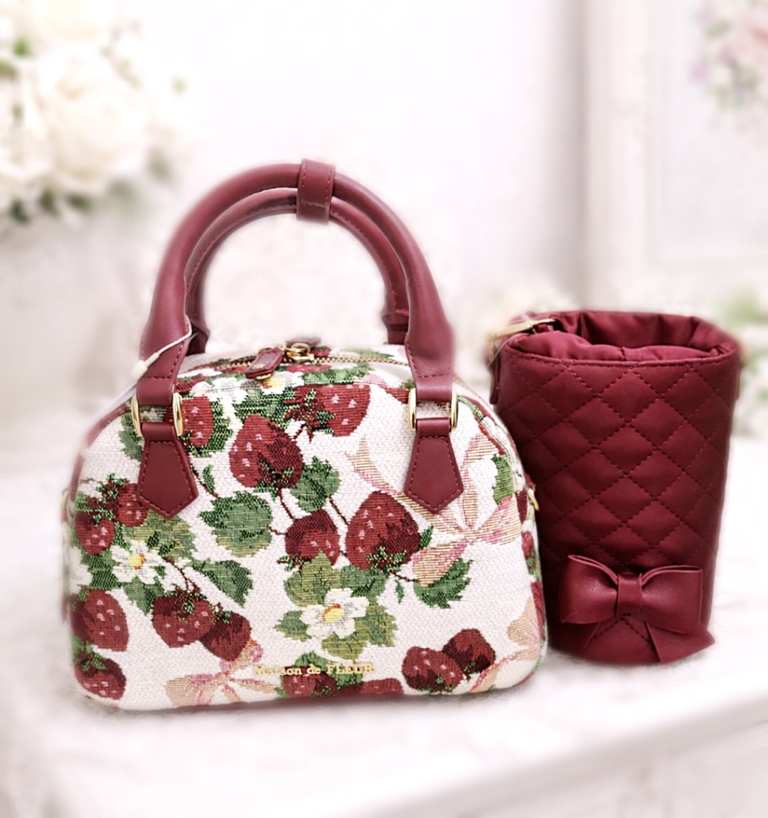【新品】Maison de FLEUR いちごゴブラン2Wayボストンバッグ いちごゴブラン2Wayボストンバッグ / Maison de FLEUR | ファッション