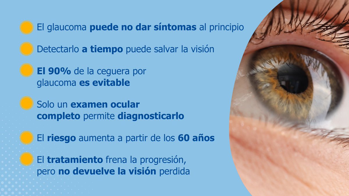 #DíaMundialDelGlaucoma | 👁️ El #glaucoma es la primera causa de ceguera irreversible en el mundo. La detección precoz y el seguimiento oftalmológico pueden evitar hasta el 90% de los casos de ceguera asociados a esta enfermedad

saludcastillayleon.es/escueladepacie… 

#Sacyl #CastillaYLeón