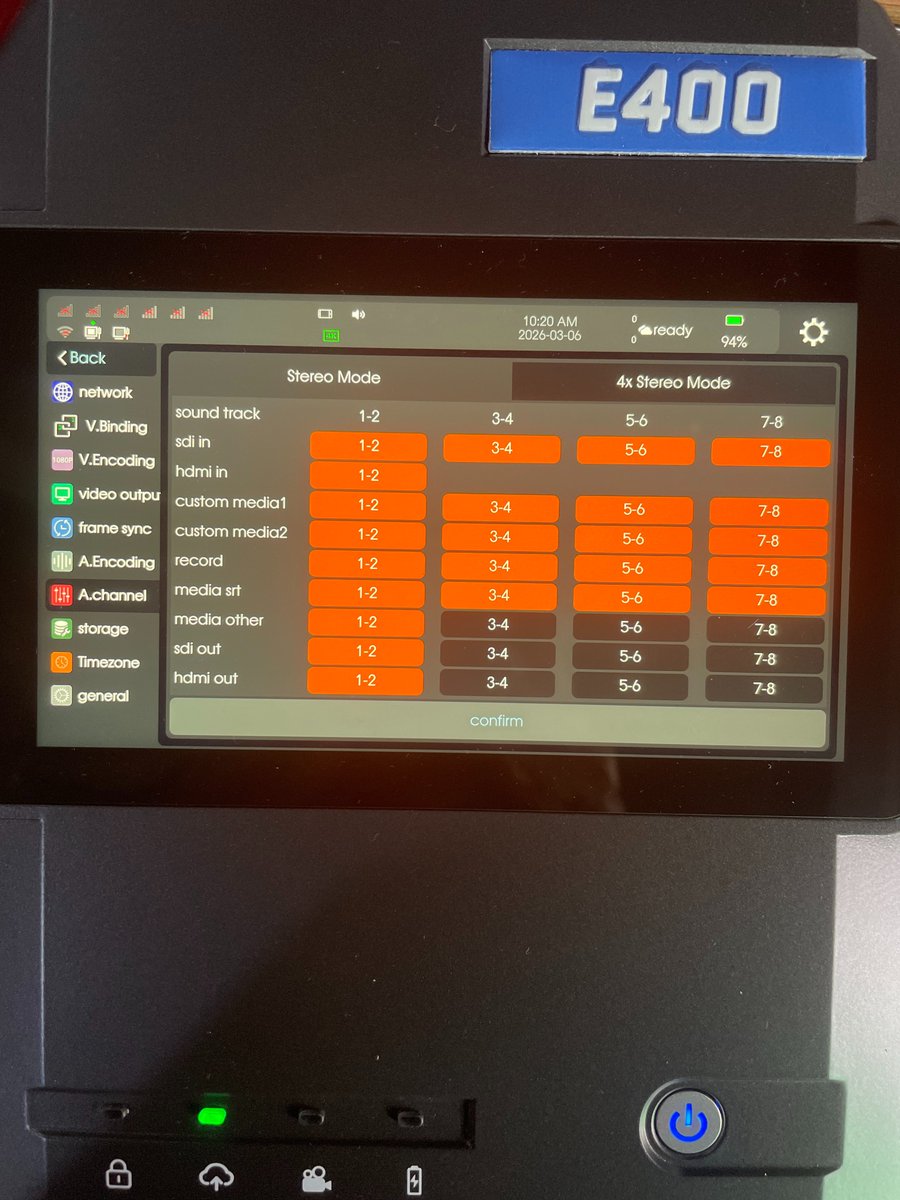 MangoChan12's tweet photo. Mine Media 4K 5G bonding streaming encoder E400 in hand, contact us for early bird coupon.

Free OSD feature, 8 audio channels, frame sync ect. https://t.co/mnze6fUVkG