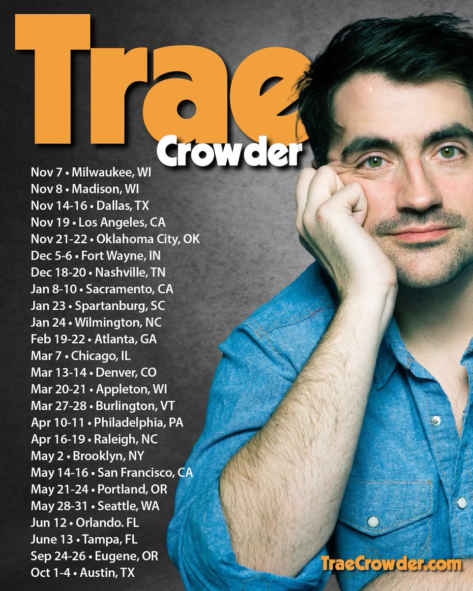 Thetraeredneck's tweet photo. Updating the ol tour graphic for the rest of the year and beyond. Come see me yall! Tickets at https://t.co/jMRs9V8uSU https://t.co/LHDjNwJ6Yi