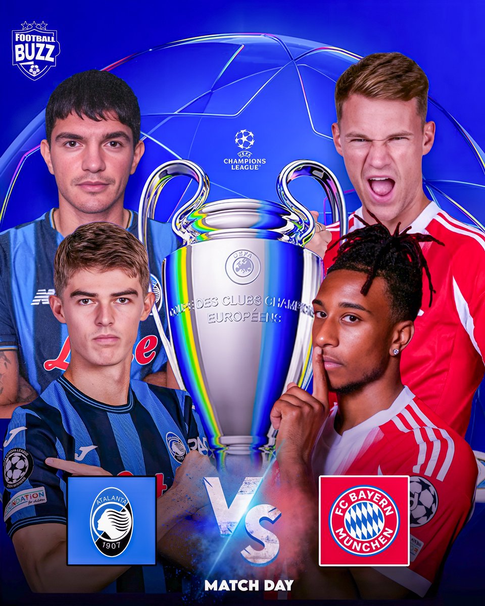 FOOTBALLBUZZ_1's tweet image. 🚨 ATALANTA 🆚 BAYERN MÜNCHEN 

🗓️ Tuesday, 10 March 2026
⏰ GMT - 20:00 | BST - 21:00
🏆 Champions League - Round of 16 (1st Leg)
🏟️ New Balance Arena Stadium, Bergamo, Italy

#FootballBuzz #Atalanta #championsleague #UCL  #BayernMunich