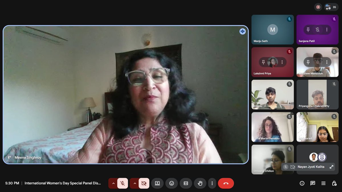 Hegemoniq_'s tweet photo. #PanelDiscussion
Yesterday, Hegemoniq hosted a special International Women’s Day panel discussion on “Women and Power in Global Politics: Shaping Diplomacy and Security.”

We were honoured to be joined by Ambassador Manju Seth, Dr. Meena Singh Roy, and Dr. Lakshmi Priya, who shared thoughtful perspectives on women’s rights, women’s empowerment, and the growing role of women in diplomacy and global affairs.

We also thank Shivangi Dhillon for moderating the session, and Sanjana Patil and Polina Digo for delivering the welcoming and closing remarks.

We appreciate the participation of everyone who joined and contributed to the discussion.
#InternationalWomensDay #Hegemoniq