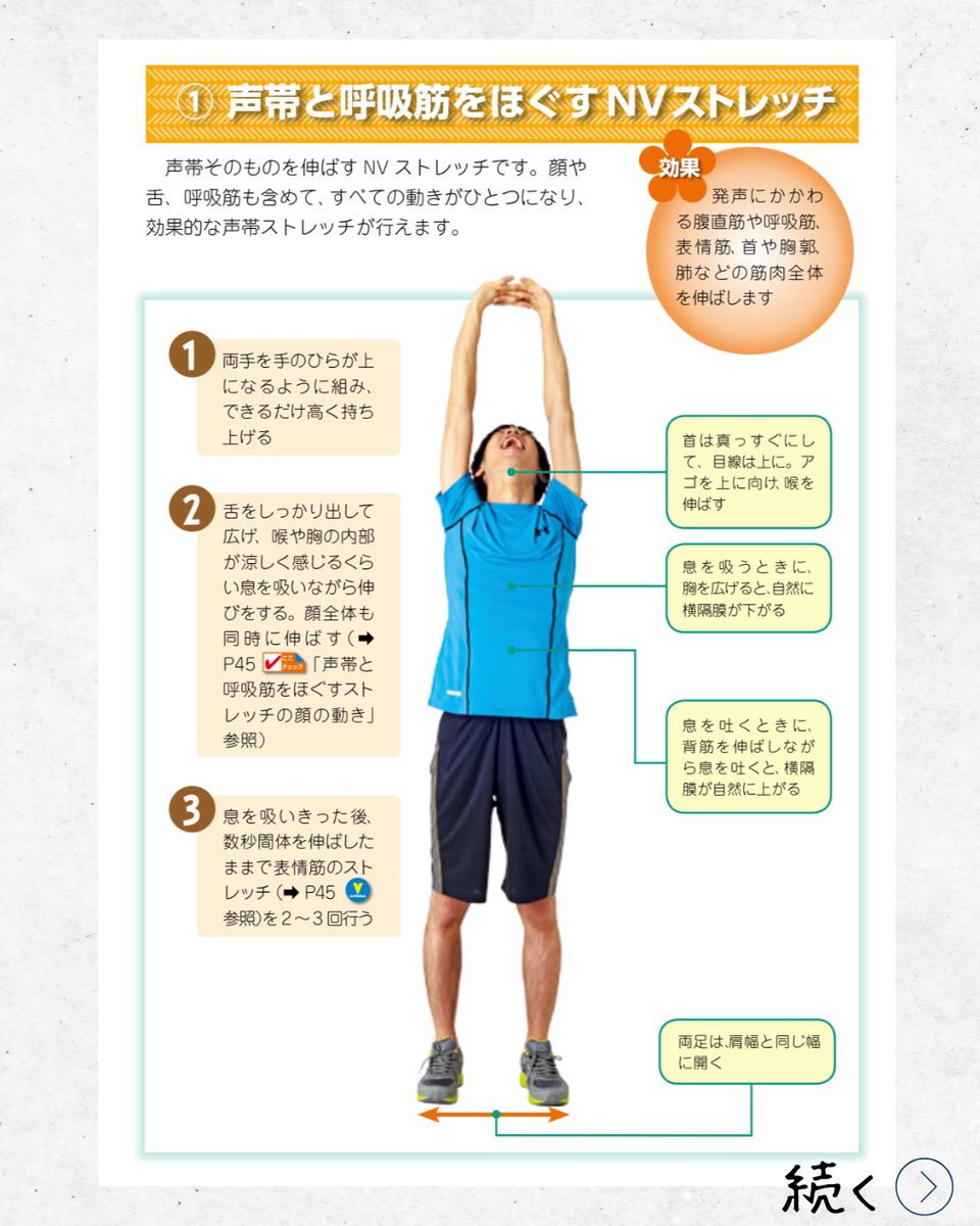 nv_labo's tweet photo. ★ナチュラルボイスストレッチ★

ナチュラルボイスストレッチの全6つの中から
【声帯と呼吸筋をほぐすナチュラルボイスストレッチ】
を紹介します！

ぜひストレッチしてから歌ってみてください✨

他のストレッチもアップしていきます

レッスンのご予約詳細は公式LINE/WEBSITEからご連絡ください✨ https://t.co/5Hv4wNrKXz