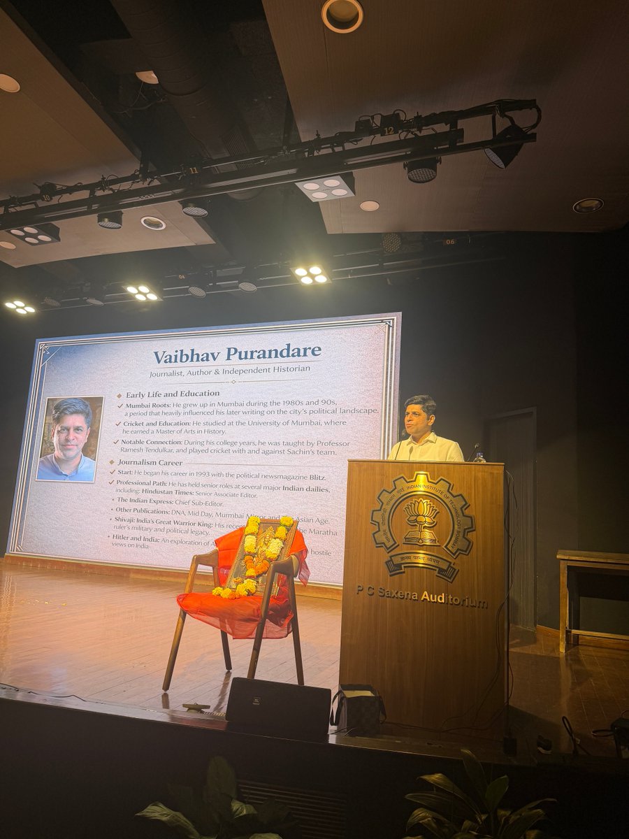 Happy to speak to the IIT Powai student community on the life and legacy of Chhatrapati Shivaji Maharaj
