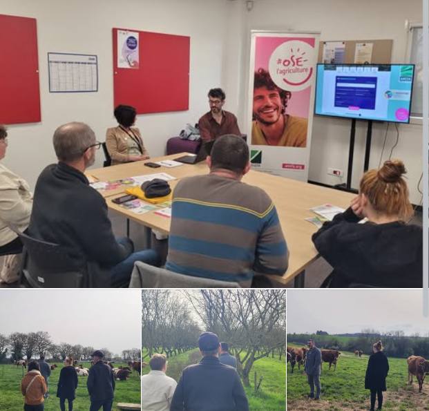 AnefaMayenne's tweet photo. Jeudi s'est tenu journée AGRMOUV : information collective le matin à France Travail Ch-G merci à Mr Janvrin semencier pour son témoignage, suivi l'A-M de 2 visites à l'expl. du LMAHautAnjou cultures+viandes et à l'expl. à Ménil prod. noisettes+bœufs merci à Mrs Hérouin et Aussems https://t.co/bsIoJfMw1G