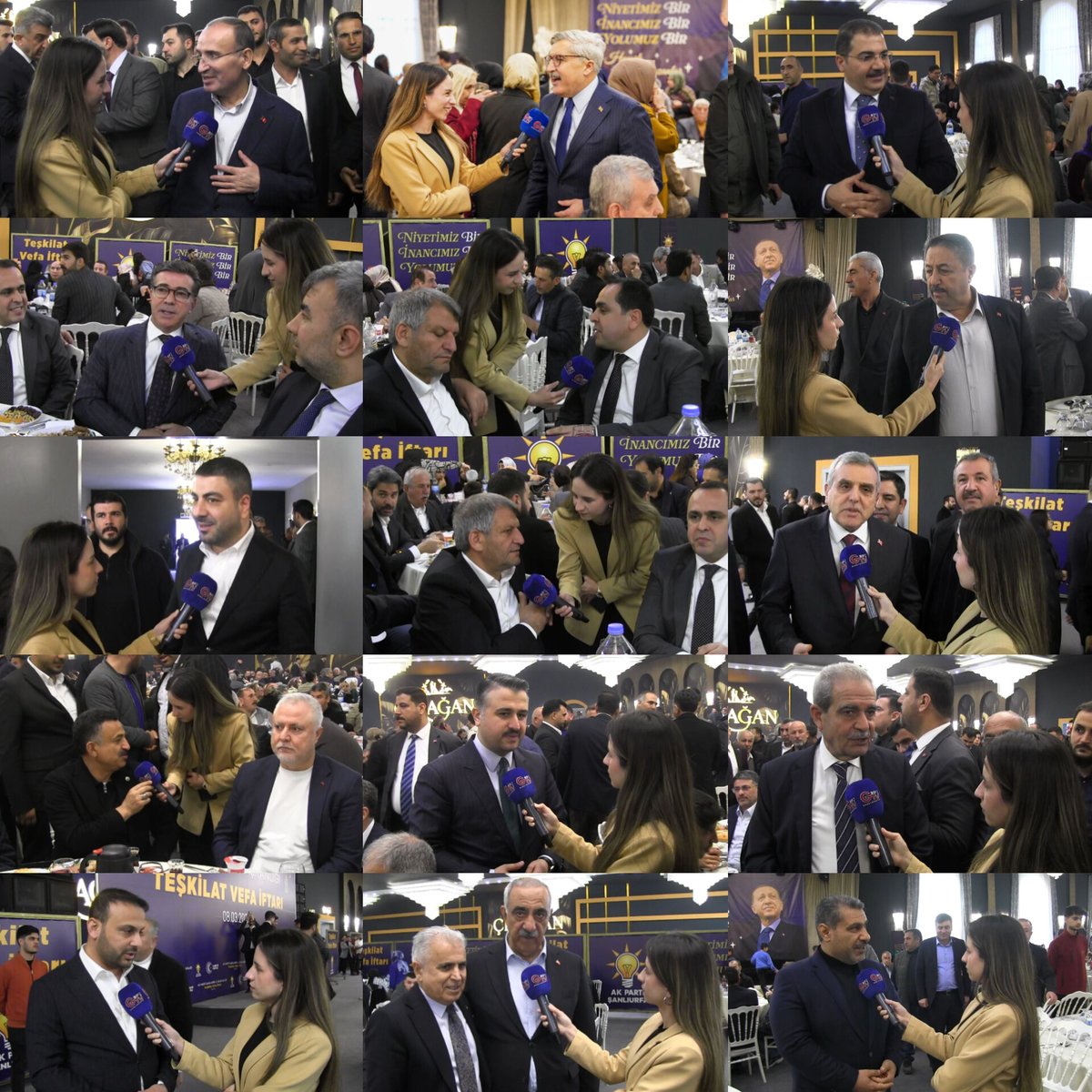 eminekayaaa1's tweet photo. AK Parti Şanlıurfa İl Başkanlığı tarafından düzenlenen Vefa İftar Programında; milletvekilleri, belediye başkanları, il başkanları ve parti temsilcileri ile özel röportajlar gerçekleştirdik.

Program kapsamında yaptığımız röportajlar bu akşam Güneydoğu TV’de
@Guneydogu_TV #urfa https://t.co/F7RoigAqnK