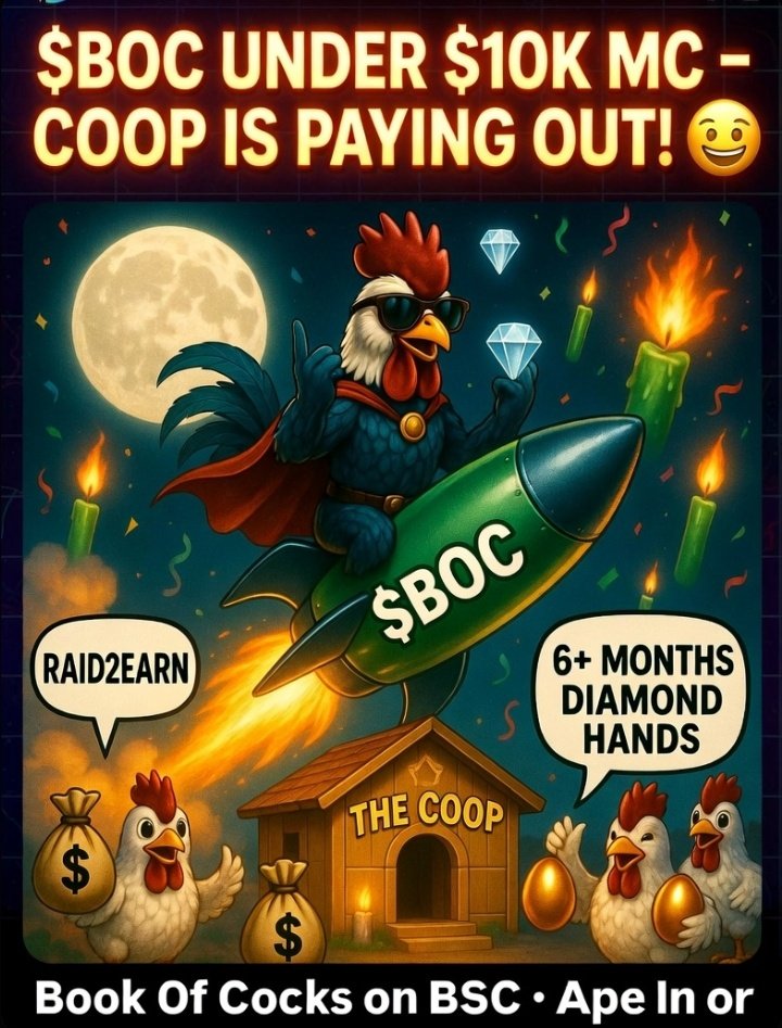 <a href="/AltGemHunter/">AltGem Hunter ⚡🥷</a> $BOC OFC.
Want to double your portfolio?
Buy more $BOC