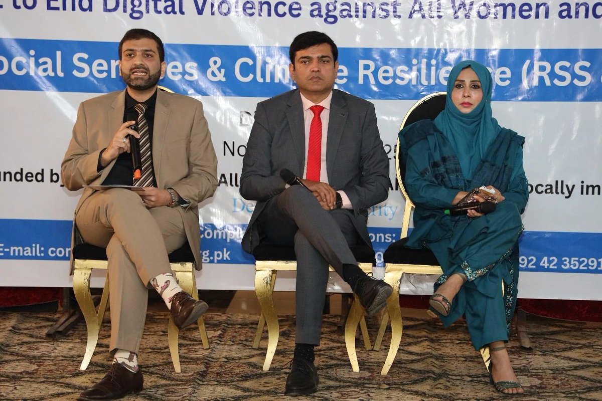 mumar_sheikh's tweet photo. A powerful panel at One-day seminar on the International Day for the Elimination of Violence against Women part of  #16 Days of Activism Campaign. The safety of women in the digital worldis not just technical but deeply social, economic, and psychological issue. https://t.co/C7YMDsAIB9