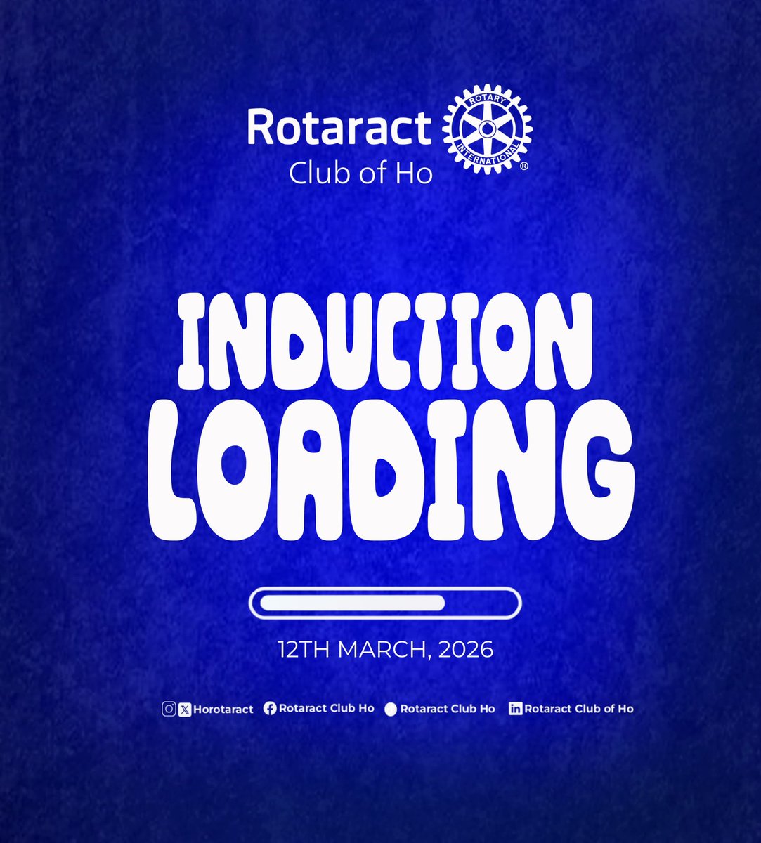 Something big is loading…

Our Induction Ceremony is coming up on 12th March 2026 👀

Stay tuned. 💙

#RotaractHo #InductionLoading #PeopleOfAction