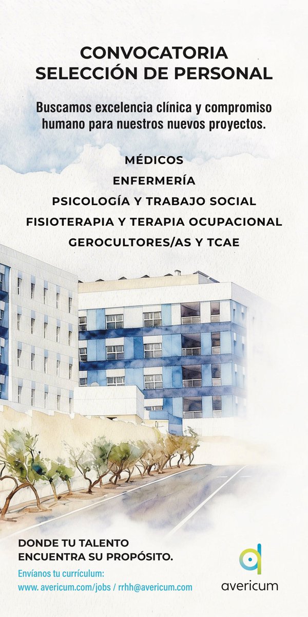 avericum's tweet photo. 🛑¡Abrimos nuevas oportunidades profesionales!
Selección de personal para nuevos proyectos de futuro. 
Envía tu CV a: 
📩https://t.co/0ks2IFrkZm
📨rrhh@avericum.com
💡Construimos equipo. Construimos futuro.
#Avericum #AvericumEmplea #OfertadeEmpleo #Sanidad https://t.co/qVhKn1jI64
