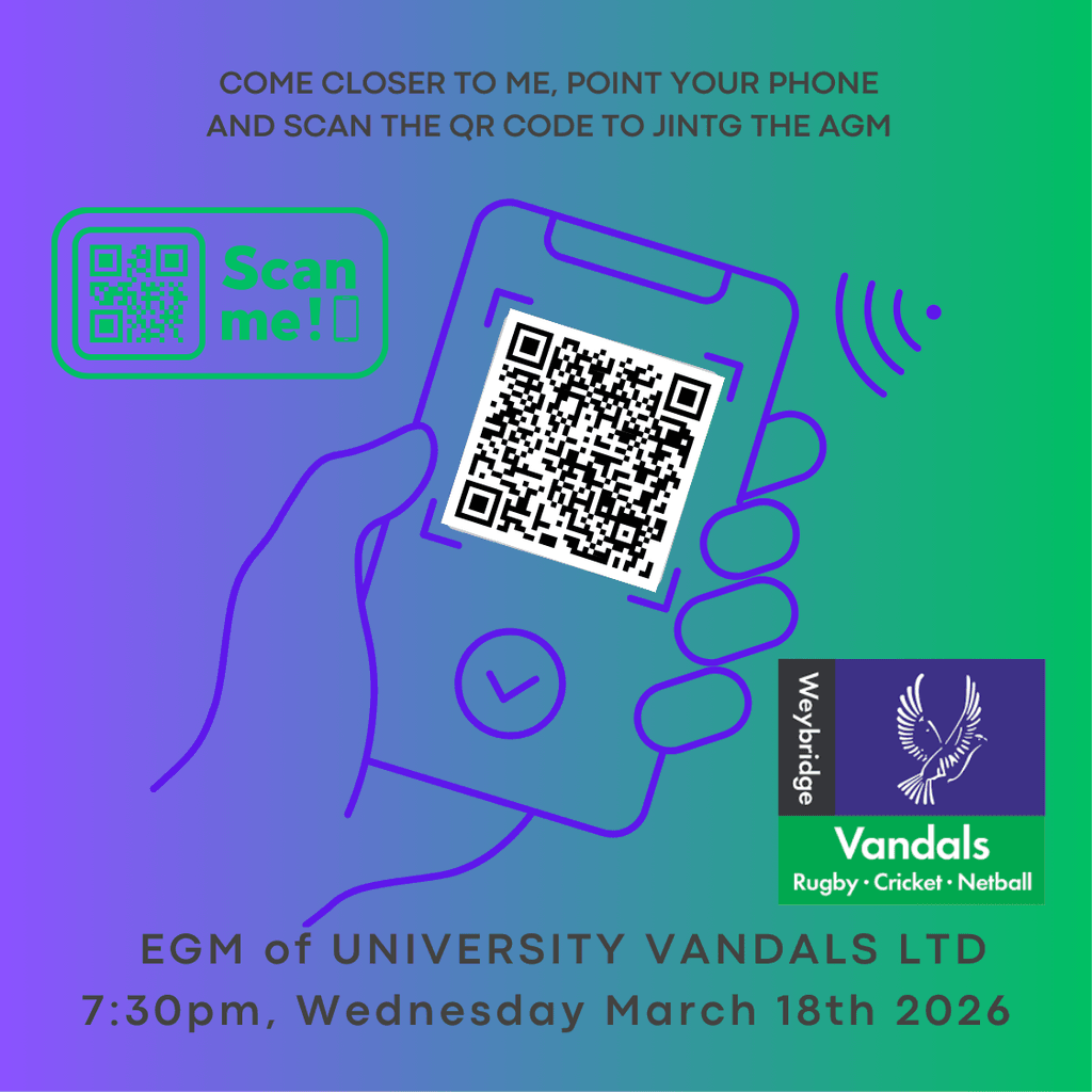 Weybridge Vandals RFC Senior tweet media