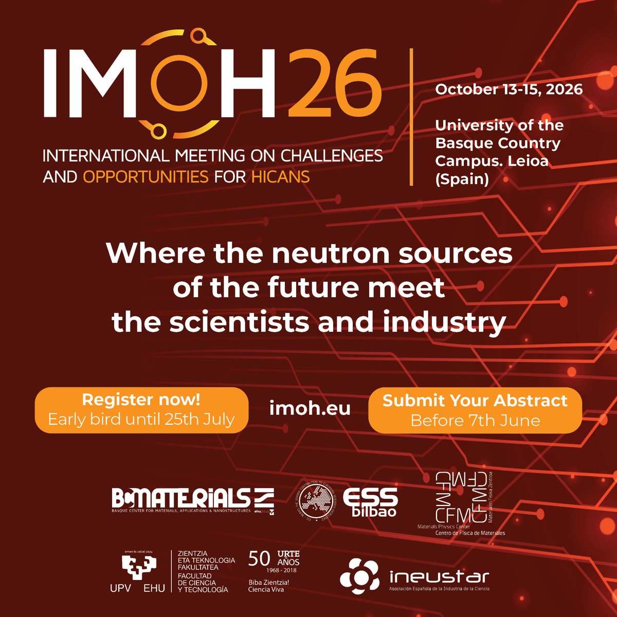 IMoH 2026. 3rd International Meeting on HiCANS tweet media