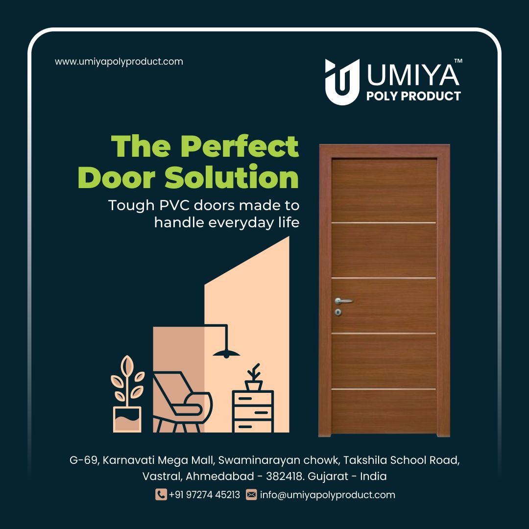 umiyapolyprodct's tweet image. 🚪 Durable PVC Door Solutions in Ahmedabad | Umiya Poly Product 🚪

📞Contact: +91 97274 45213
🌐 umiyapolyproduct.com
📩 info@umiyapolyproduct.com

#UmiyaPolyProduct #PVCDoors #PVCDoorsAhmedabad #HomeInterior #DoorSolutions #HomeImprovement #ModernDoors #AhmedabadBusiness