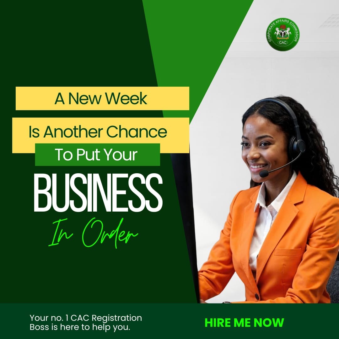 Coach_Ehis's tweet photo. A new week is another chance to put your business in order.

Every successful business runs on more than just effort; it runs on clarity and proper documentation.

As the first quarter of the year progresses, this is the perfect time to review where your business stands. Is your business name properly registered? Are your records updated? Have you completed the filings that protect your brand legally?

Many entrepreneurs focus on growth but overlook the administrative foundation that supports it. The truth is, businesses that stay organized early often avoid costly complications later.

If your business registration or compliance matters are still pending, this week is a great time to resolve them. A simple message today can begin the process of securing your business properly and ensuring everything is in order.

Contact us now via Dm 

Let’s get started on your journey to global business success!